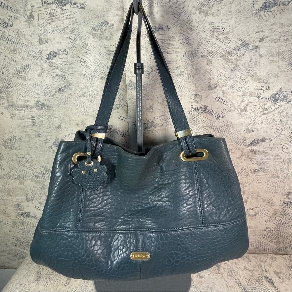Kipling Jaelyn Large Green Leather Tote Bag Genuine Leather Shoulder Purse